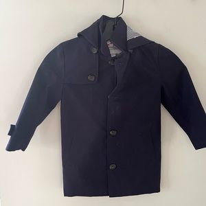 Appaman kids trench coat detachable hood-3T